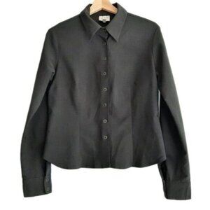 LA CITY \ Habille Les Femmes Nues Snap Button Shirt / Shacket Black Sz M